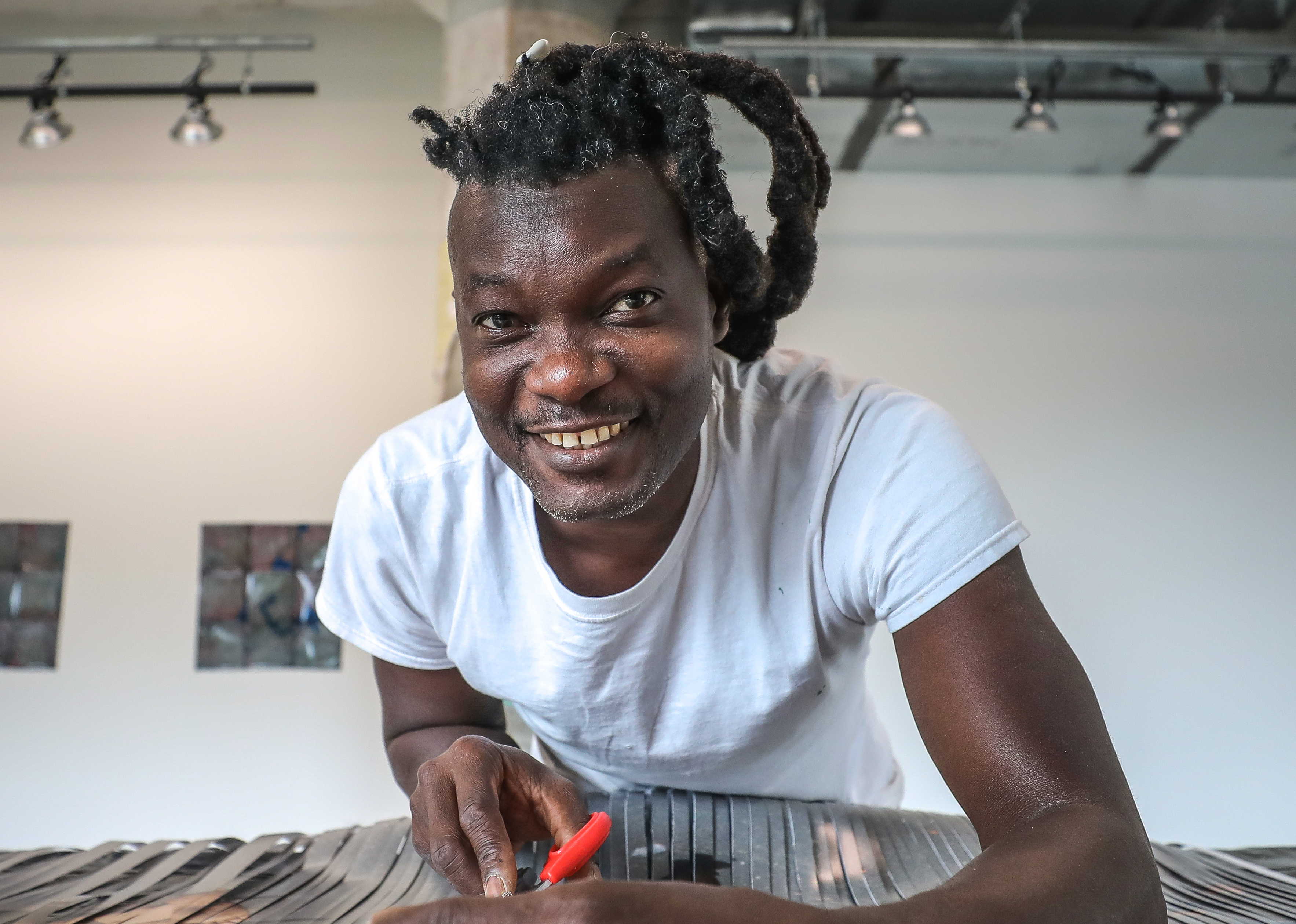 Olaniyi R. Akindiya aka AKIRASH, Portrait of Artist in Studio